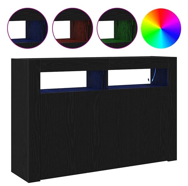 Servírovací skříň Černý dub 116 x 30 x 75 cm Kompozitní dřevo 3333885