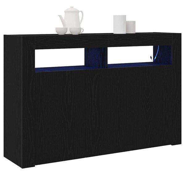Servírovací skříň Černý dub 116 x 30 x 75 cm Kompozitní dřevo 3333885