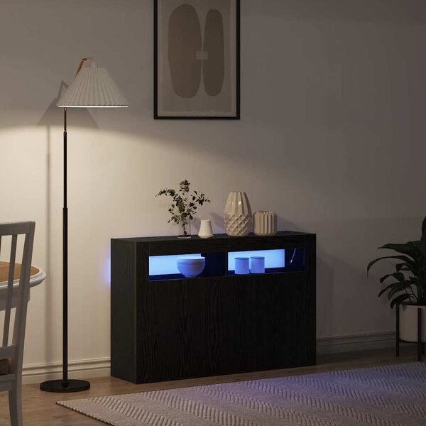 Servírovací skříň Černý dub 116 x 30 x 75 cm Kompozitní dřevo 3333885