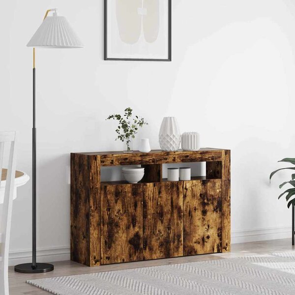Servírovací skříň Kouřový dub 116 x 30 x 75 cm Kompozitní dřevo 3333880