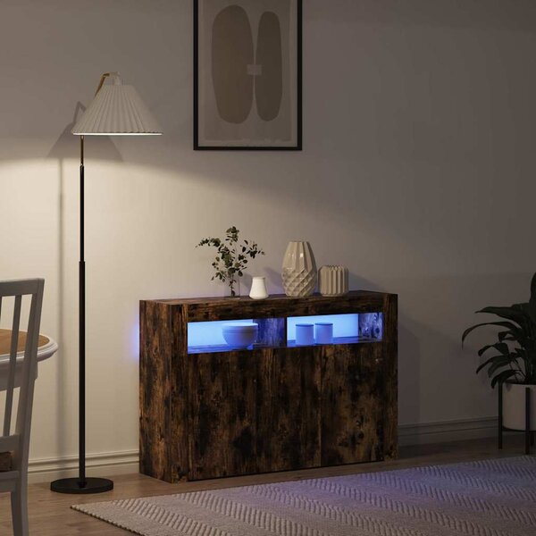Servírovací skříň Kouřový dub 116 x 30 x 75 cm Kompozitní dřevo 3333880