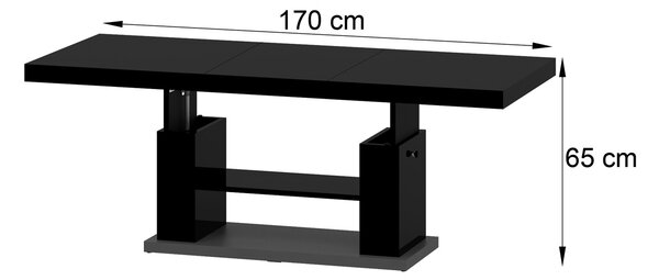 Konferenční stolek MATERA 2 (avola braz/šedá lesk) (Luxusní konferenční stolek v provedení avola hnědá)