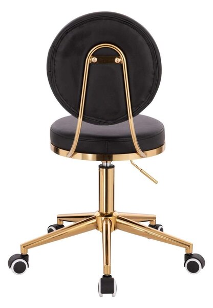 LuxuryForm DESIGN Taburet PORTO - černo-zlatý