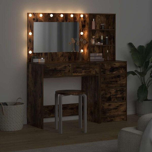 Kosmetický stůl 2 ks Hnědá 78.5 x 41 x 135 cm Kompozitní dřevo 3334195