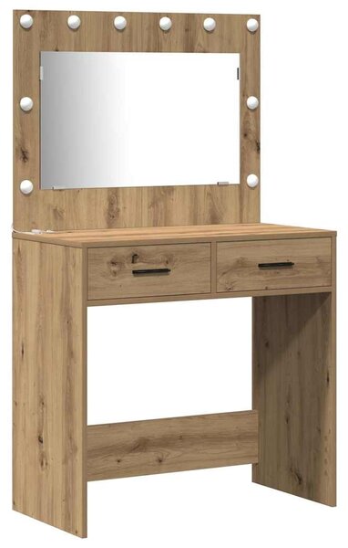 Kosmetický stůl 2 ks Hnědá 78,5 x 41 x 135 cm Kompozitní dřevo 3334271