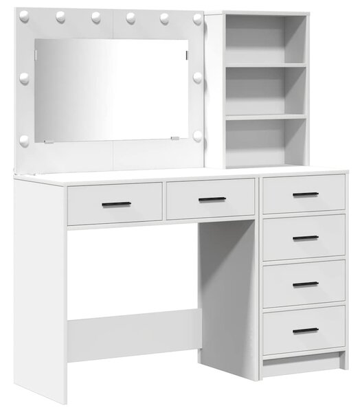 Kosmetický stůl 2 ks Bílá 78.5 x 41 x 135 cm Kompozitní dřevo 3334191
