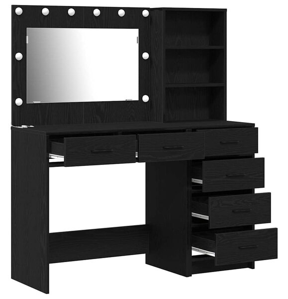 Kosmetický stůl 2 ks Černá 78.5 x 41 x 135 cm Kompozitní dřevo 3334192