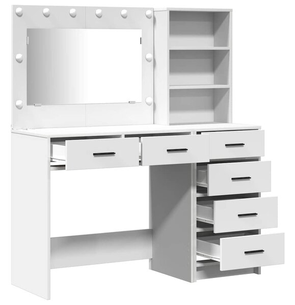 Kosmetický stůl 2 ks Bílá 78.5 x 41 x 135 cm Kompozitní dřevo 3334191