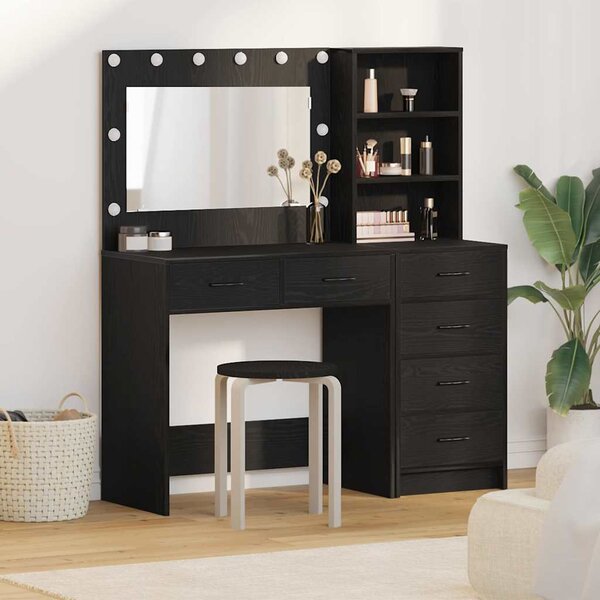 Kosmetický stůl 2 ks Černá 78.5 x 41 x 135 cm Kompozitní dřevo 3334192
