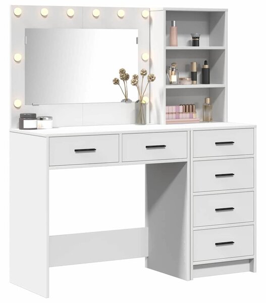 Kosmetický stůl 2 ks Bílá 78.5 x 41 x 135 cm Kompozitní dřevo 3334191