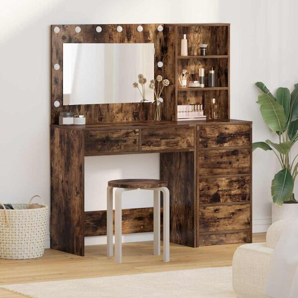 Kosmetický stůl 2 ks Hnědá 78.5 x 41 x 135 cm Kompozitní dřevo 3334195