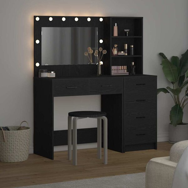 Kosmetický stůl 2 ks Černá 78.5 x 41 x 135 cm Kompozitní dřevo 3334192