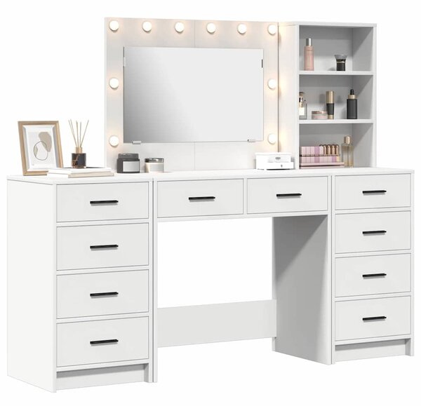 Kosmetický stůl 3 ks Bílá 78,5 x 41 x 135 cm Kompozitní dřevo 3334209
