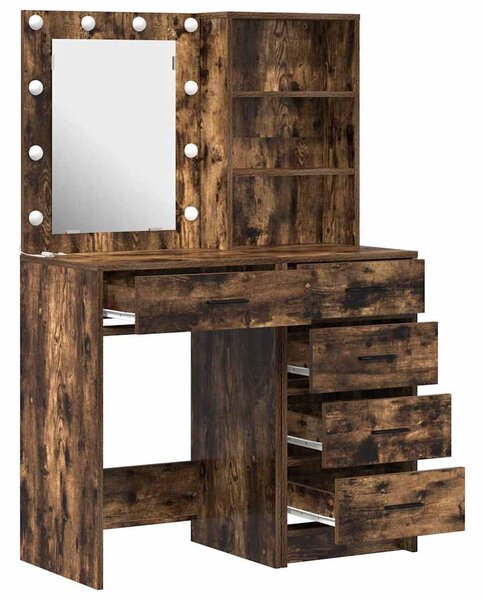 Kosmetický stůl 2 ks Hnědá 50 x 41 x 135 cm Kompozitní dřevo 3334204