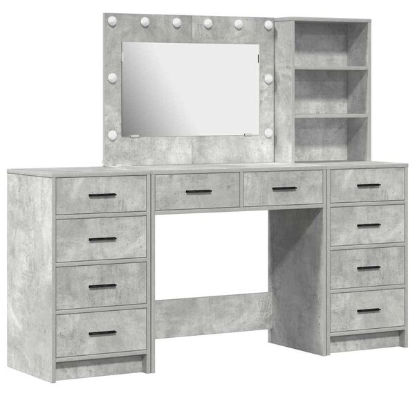 Kosmetický stůl 3 ks Betonově šedá 78,5 x 41 x 135 cm 3334212