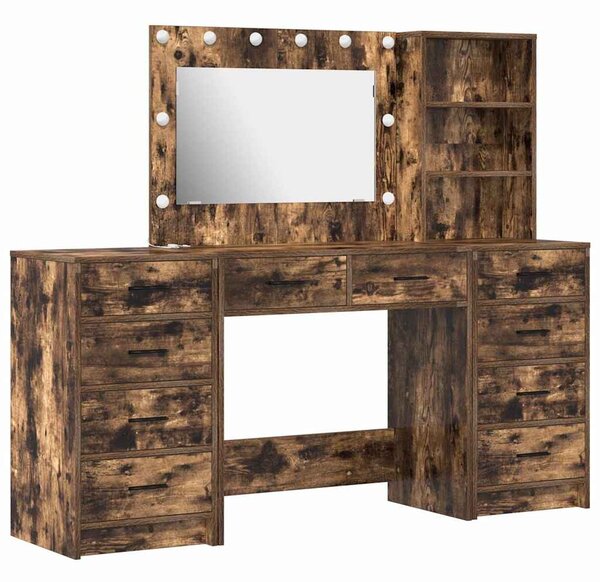 Kosmetický stůl 3 ks Kouřový dub 78,5 x 41 x 135 cm 3334213