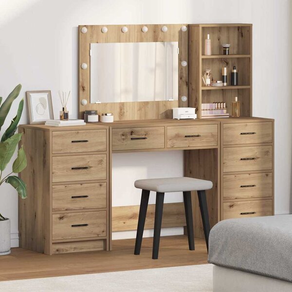 Kosmetický stůl 3 ks Artisanový dub 78,5 x 41 x 135 cm 3334217