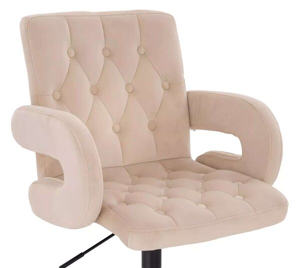 LuxuryForm DESIGN Židle BOSTON VELUR na stříbrném talíři - krémová