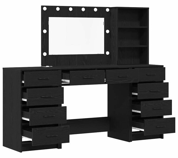 Kosmetický stůl 3 ks Černý dub 78,5 x 41 x 135 cm 3334210
