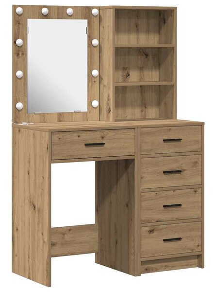 Kosmetický stůl 2 ks Hnědá 50 x 41 x 135 cm Kompozitní dřevo 3334208