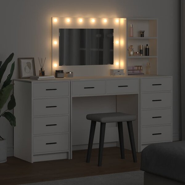 Kosmetický stůl 3 ks Bílá 78,5 x 41 x 135 cm Kompozitní dřevo 3334209