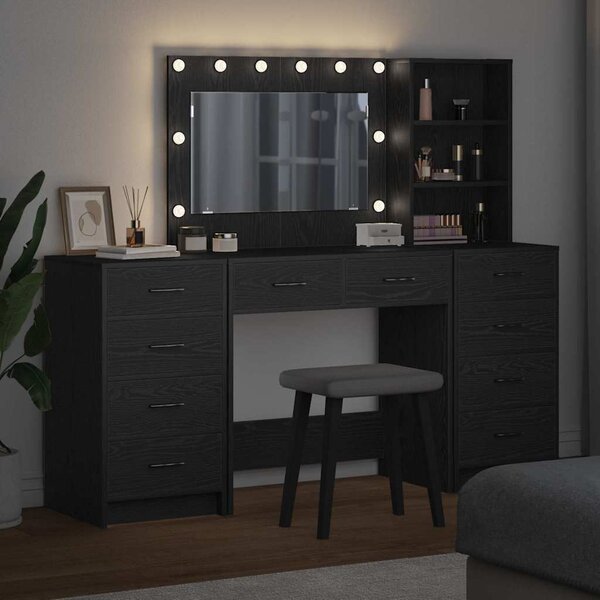 Kosmetický stůl 3 ks Černý dub 78,5 x 41 x 135 cm 3334210