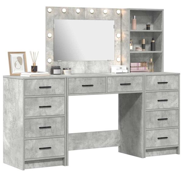 Kosmetický stůl 3 ks Betonově šedá 78,5 x 41 x 135 cm 3334212