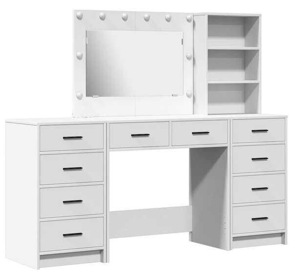 Kosmetický stůl 3 ks Bílá 78,5 x 41 x 135 cm Kompozitní dřevo 3334209