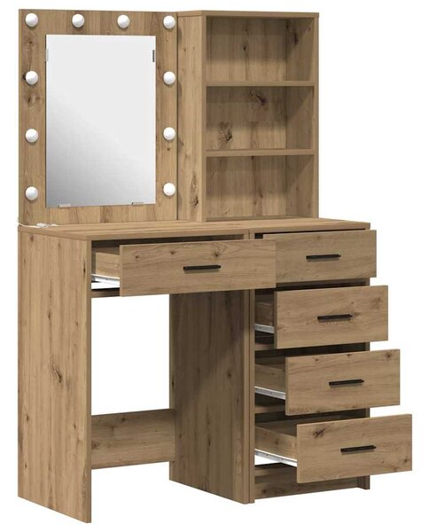 Kosmetický stůl 2 ks Hnědá 50 x 41 x 135 cm Kompozitní dřevo 3334208