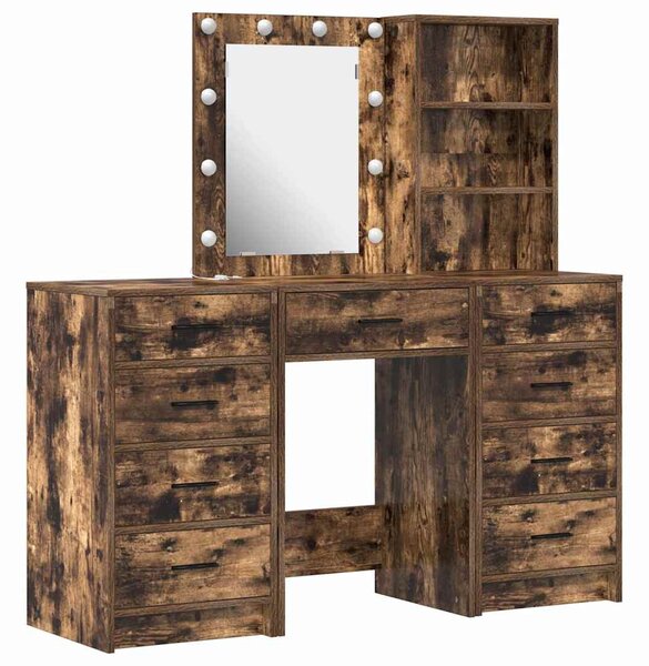 Kosmetický stůl 3 ks Hnědá 40 x 41 x 135 cm Kompozitní dřevo 3334222