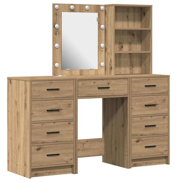 Kosmetický stůl 3 ks Hnědá 40 x 41 x 135 cm Kompozitní dřevo 3334226