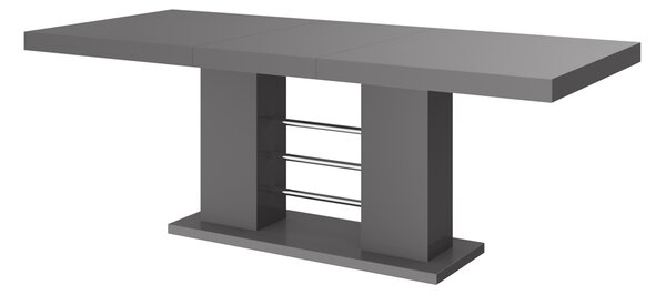 Jídelní stůl LINOSA 2 (šedá lesk) (Moderní rozkládací jídelní stůl ve vysokém lesku)