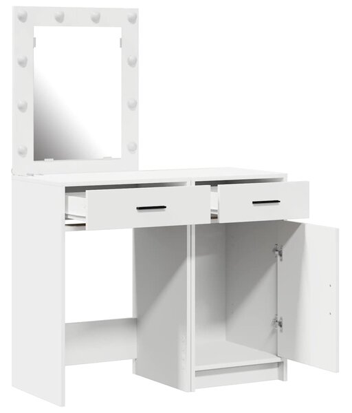 Kosmetický stůl 2 ks Bílá 50 x 41 x 135 cm Kompozitní dřevo 3334236