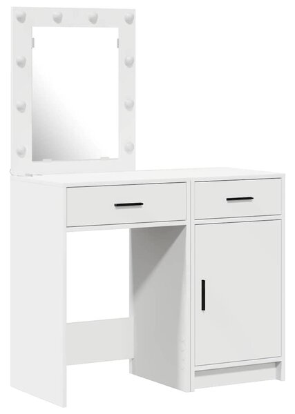 Kosmetický stůl 2 ks Bílá 50 x 41 x 135 cm Kompozitní dřevo 3334236