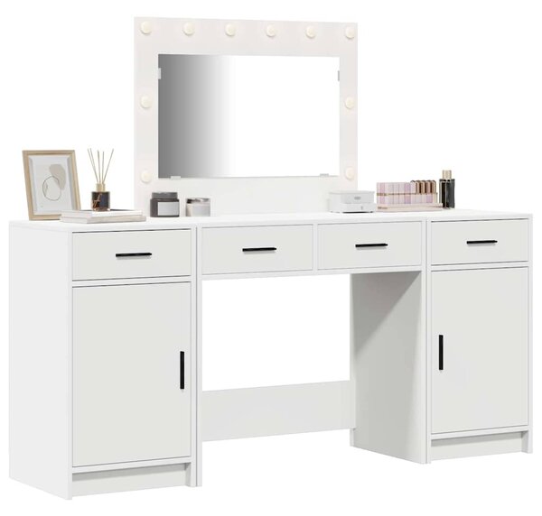 Kosmetický stůl 3 ks Bílá 78,5 x 41 x 135 cm Kompozitní dřevo 3334245