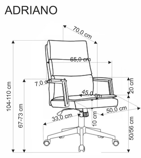 Kancelářské křeslo Adrianna (šedá)