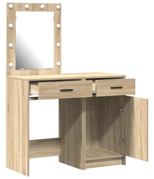 Kosmetický stůl 2 ks Hnědá 50 x 41 x 135 cm Kompozitní dřevo 3334238