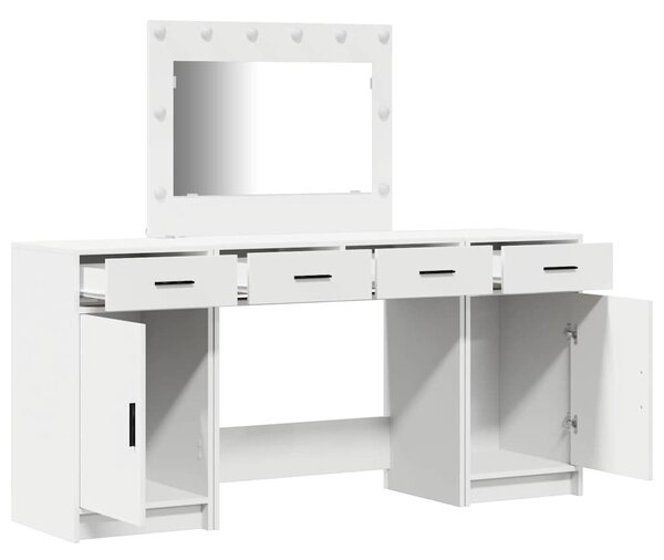 Kosmetický stůl 3 ks Bílá 78,5 x 41 x 135 cm Kompozitní dřevo 3334245