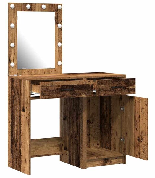 Kosmetický stůl 2 ks Hnědá 50 x 41 x 135 cm Kompozitní dřevo 3334243