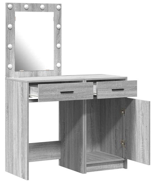 Kosmetický stůl 2 ks Šedá 50 x 41 x 135 cm Kompozitní dřevo 3334241