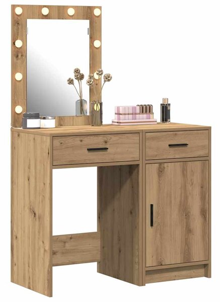 Kosmetický stůl 2 ks Hnědá 50 x 41 x 135 cm Kompozitní dřevo 3334244