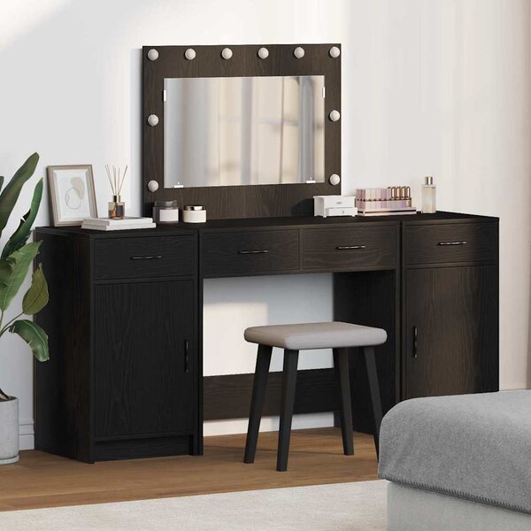 Kosmetický stůl 3 ks Černá 78,5 x 41 x 135 cm Kompozitní dřevo 3334246