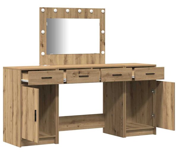 Kosmetický stůl 3 ks Hnědá 78,5 x 41 x 135 cm Kompozitní dřevo 3334253