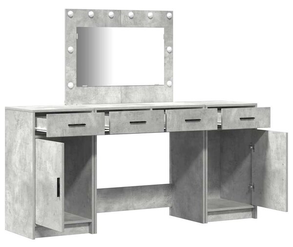 Kosmetický stůl 3 ks Šedá 78,5 x 41 x 135 cm Kompozitní dřevo 3334248