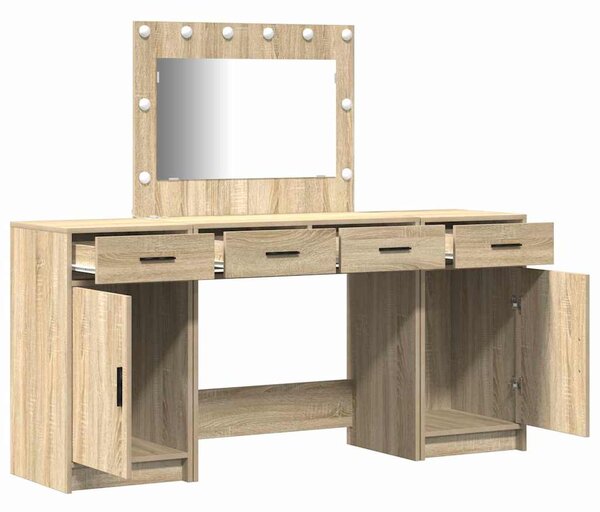 Kosmetický stůl 3 ks Hnědá 78,5 x 41 x 135 cm Kompozitní dřevo 3334247