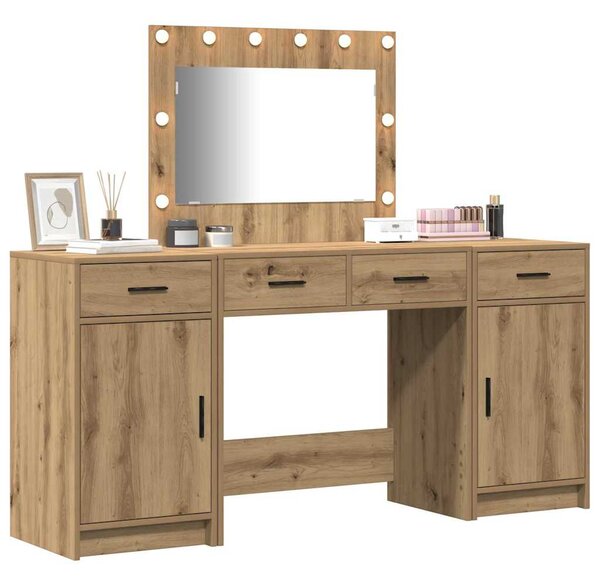 Kosmetický stůl 3 ks Hnědá 78,5 x 41 x 135 cm Kompozitní dřevo 3334253