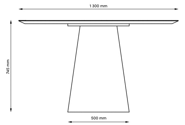 Dubový jídelní stůl Marco Barotti 130 cm s matnou černou podnoží