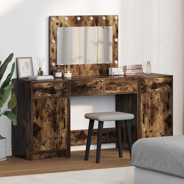 Kosmetický stůl 3 ks Hnědá 78,5 x 41 x 135 cm Kompozitní dřevo 3334249