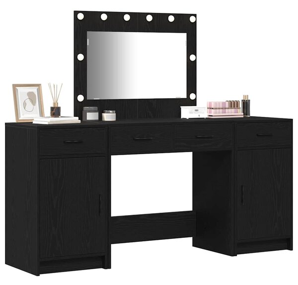 Kosmetický stůl 3 ks Černá 78,5 x 41 x 135 cm Kompozitní dřevo 3334246
