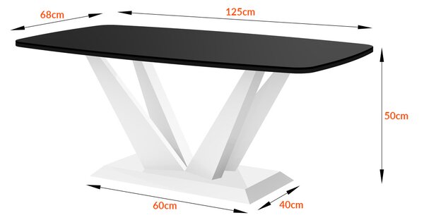 Konferenční stolek PERFETTO MINI (bílá lesk)
